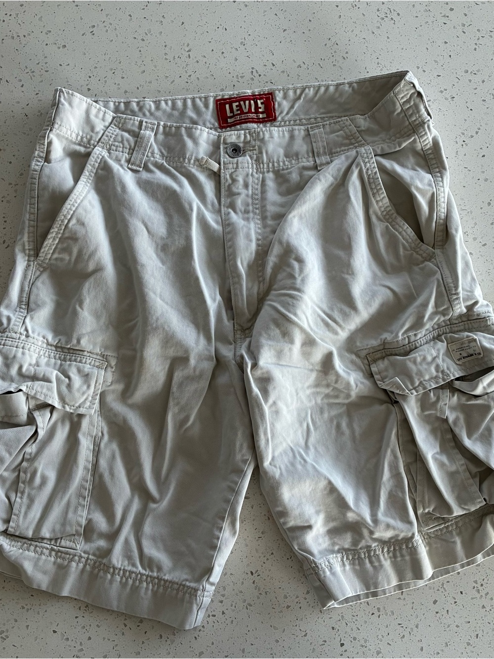 000 - VINTAGE 00s LEVIS STRAUS Y2K CARGO CARPENTER SIZE 36 SHORTS